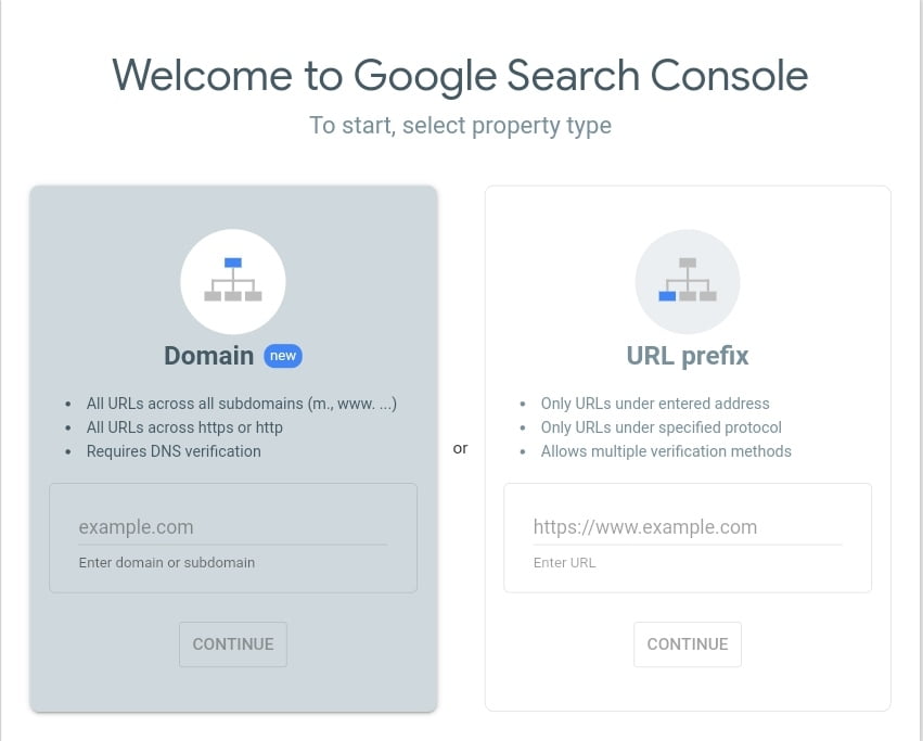 Add your site to search console