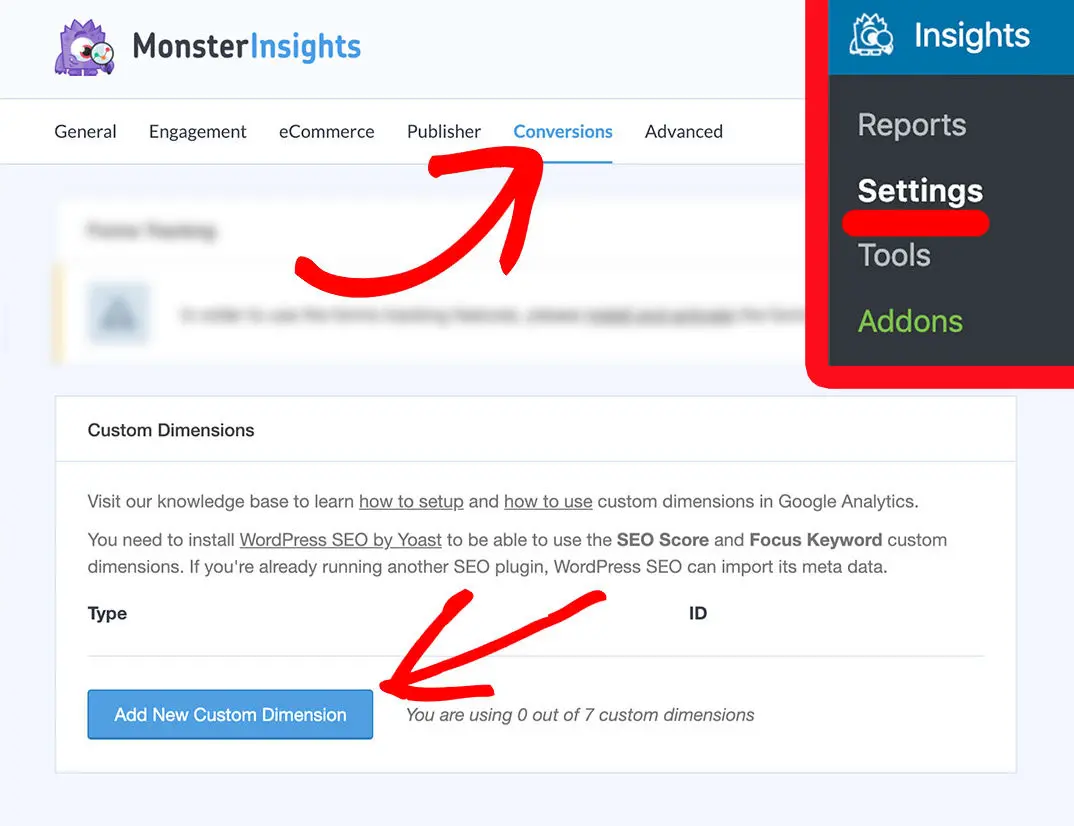 add a custom dimension monsterinsights